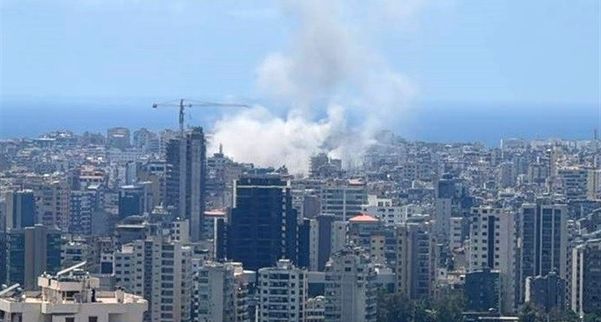 Israeli Regime Bombs Southern Beirut
